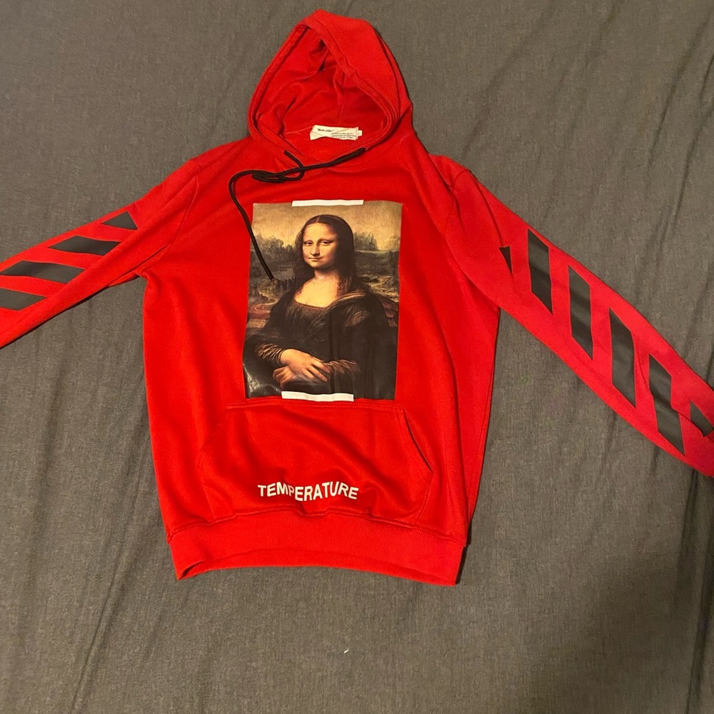 Regular Size Red Temperature Mona Lisa Sweater